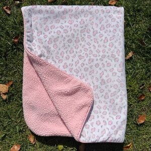 Just Born Cheetah Leopard Baby Security Blanket Reversible Minky Sherpa Lovey